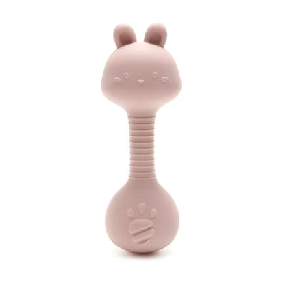 Silicone Rabbit Teether Rattle Newborn Sensory Toys