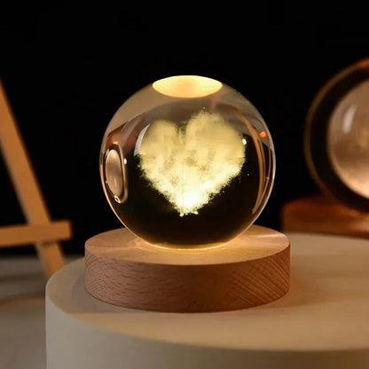 3D Crystal Solar System Globe - Elegant Astronomy Decor & Unique Gift for Space Lovers