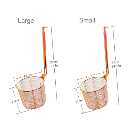 Stainless Steel Frying Basket Mesh Colander – Multi-Use Kitchen Strainer for Noodles and Dumplings, Viral 2026 Trend