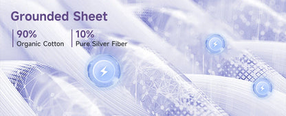 Earthing Grounding Bed Sheet 95 Cotton 5 Silver Fiber