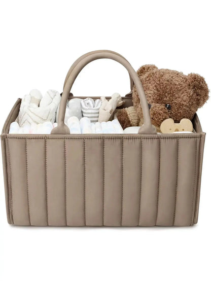 Diaper Organizer Portable Foldable Caddy Tote Fall 2025 High Capacity No Zipper Quick Access Baby Care