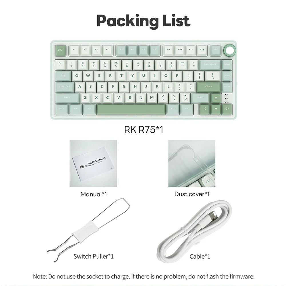 Mechanical Keyboard R75 Gasket 80Key RGB Hot Swap Spanish
