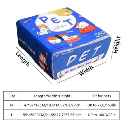 Cat Bed Enclosed Biscuit Box House Pull Out Zipper Cushion Cozy Fall 2025 Private Retreat Washable