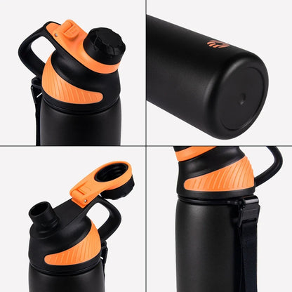 Insulated Water Bottle 1000ml Stainless Steel Vacuum Flask With Magnetic Lid Summer Travel 2026