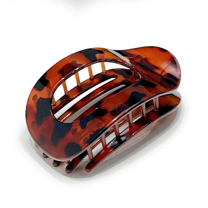 Hair Claw Clip Oval Design Leopard Print Acrylic Barrettes Spring 2026 Trend Gift