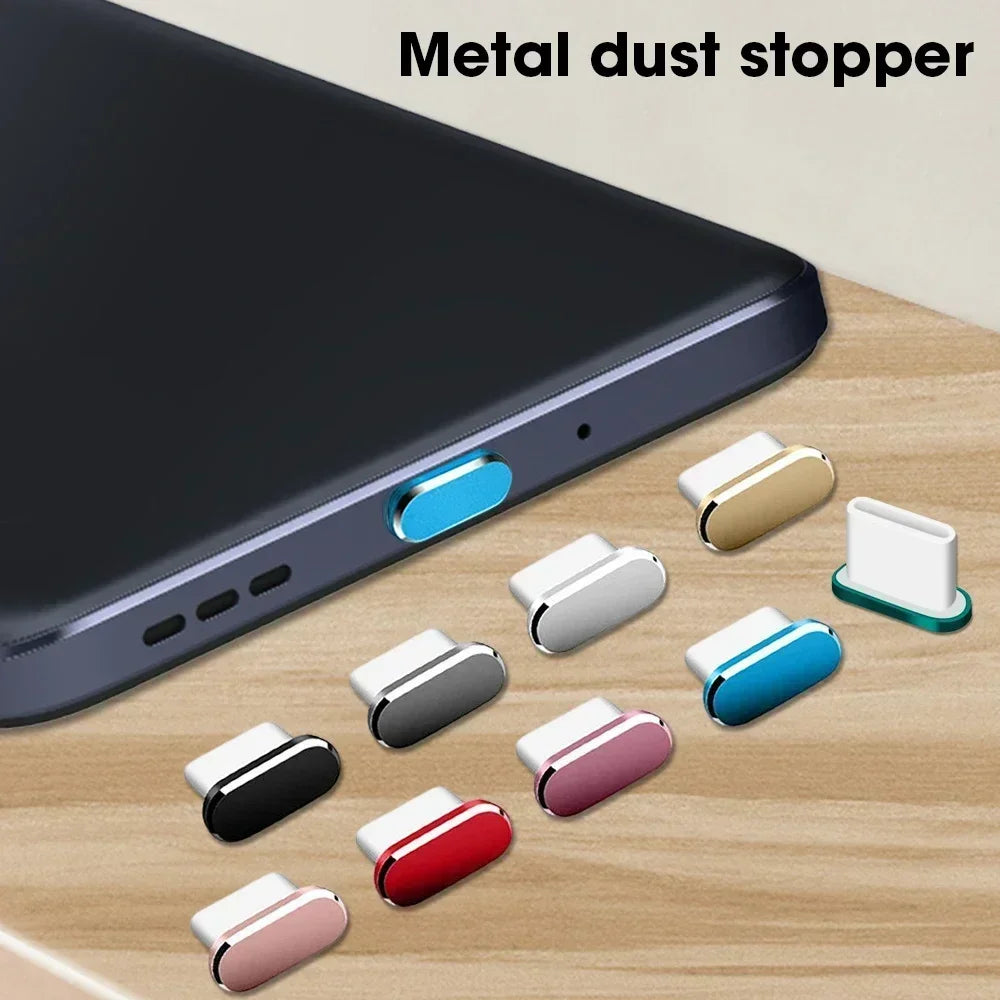 Metal Type-C Charging Port Dust Plugs - 2Pcs iPhone Accessories, Dust & Liquid Protection