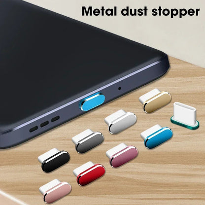 Metal Type-C Charging Port Dust Plugs - 2Pcs iPhone Accessories, Dust & Liquid Protection