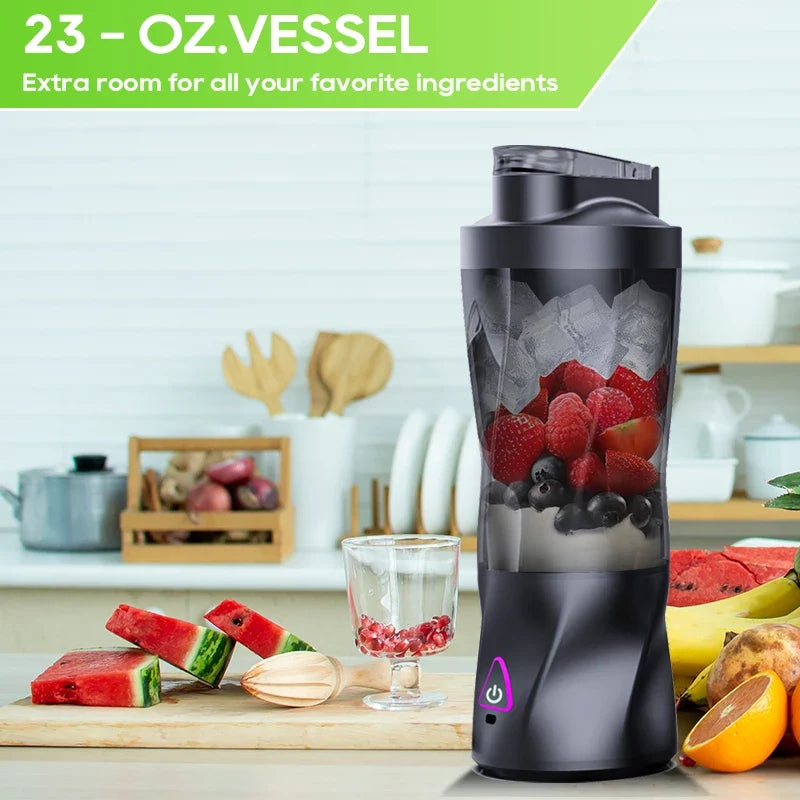 Portable Juicer USB Rechargeable 700ml Smoothie Blender Cup Outdoor Travel Summer 2026 On The Go