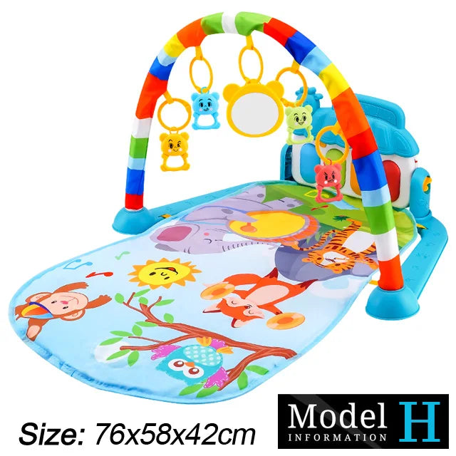Baby Play Gym Piano Activity Mat With Hanging Toys Newborn Early Education Fall 2025 Sensory Motor Skill Gift
