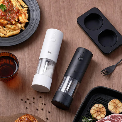 Electric Pepper Grinder Set With LED Light, 2Pc Salt And Spice Mill, 6 Grind Modes, Holiday 2025 Gift