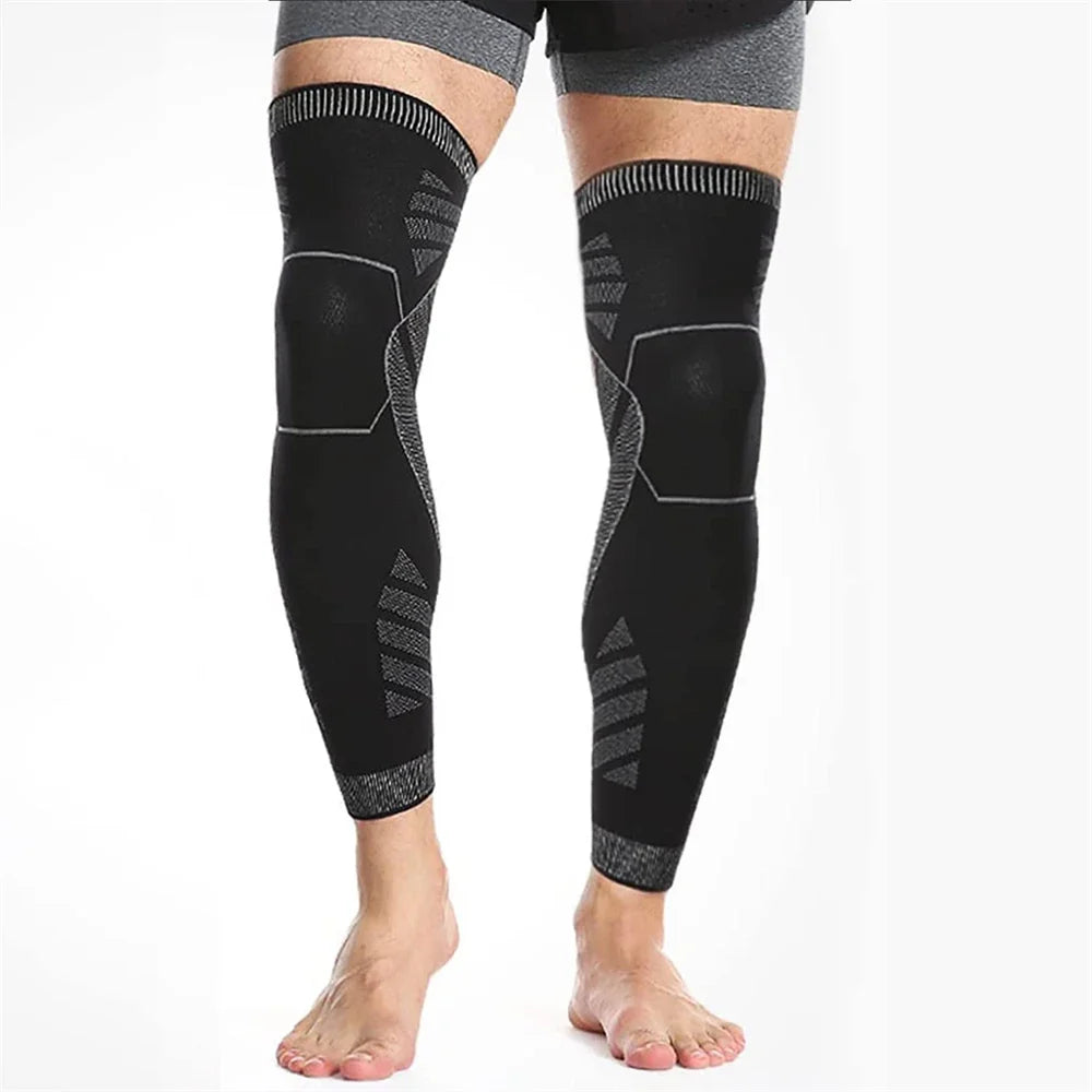 Full Leg Compression Sleeve Long Knee Support for Cycling Hiking Basketball – Pair 2026