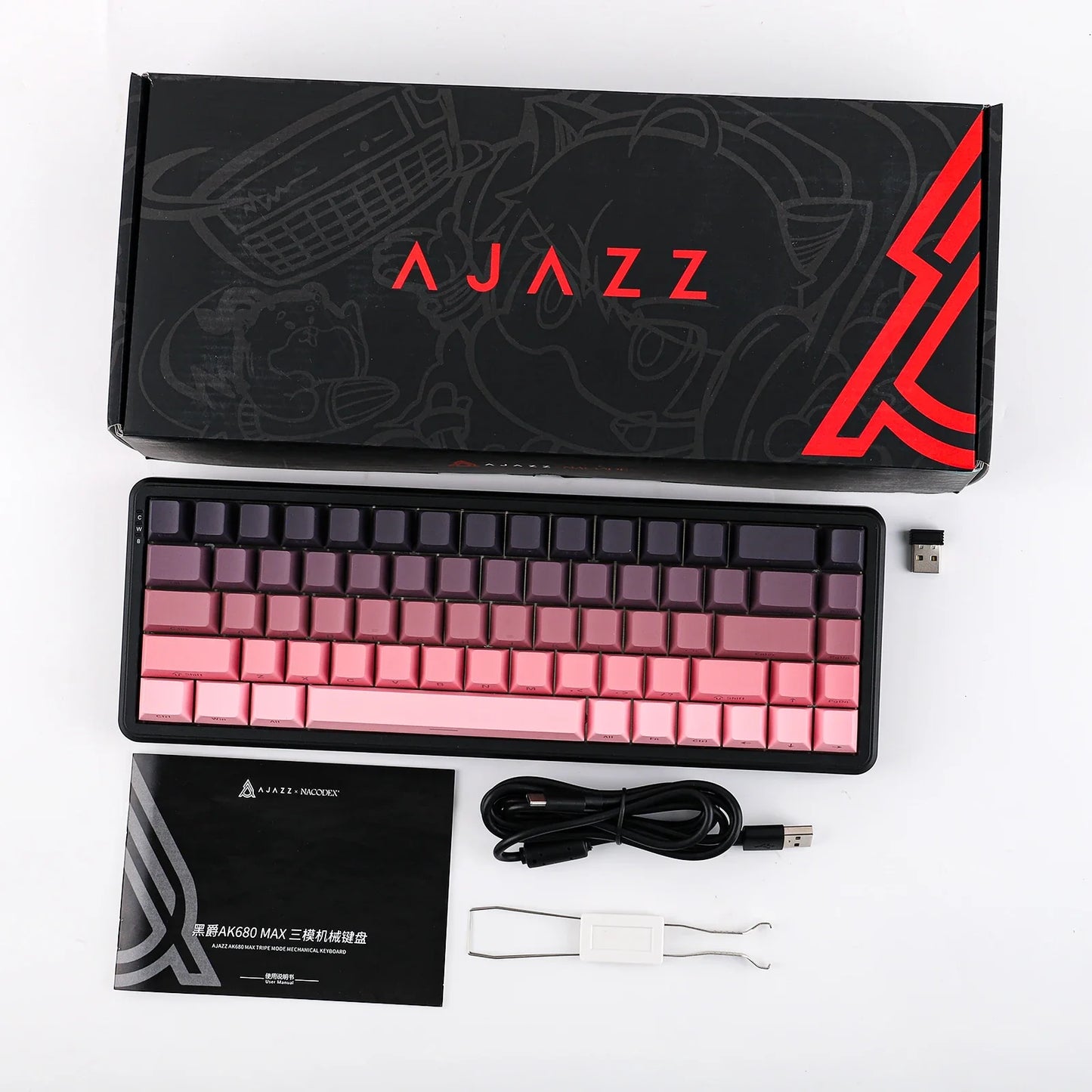 Mechanical Keyboard 68Key Wireless Bluetooth RGB Hall Effect