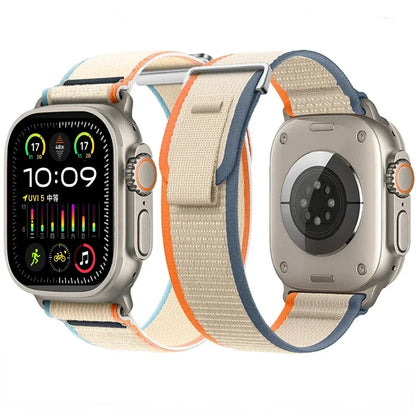 Nylon Trail Loop Apple Watch Band - Breathable Sport Strap for Ultra 3 2, Series 11 10 9 8 7 41-49mm