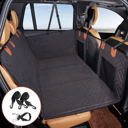 Waterproof Pet Car Seat Cover - Non-Slip Scratch-Proof Hammock Back Seat Protector for Dogs