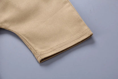 Close inspection of the boys summer t-shirt and shorts sportsuit - view 18
