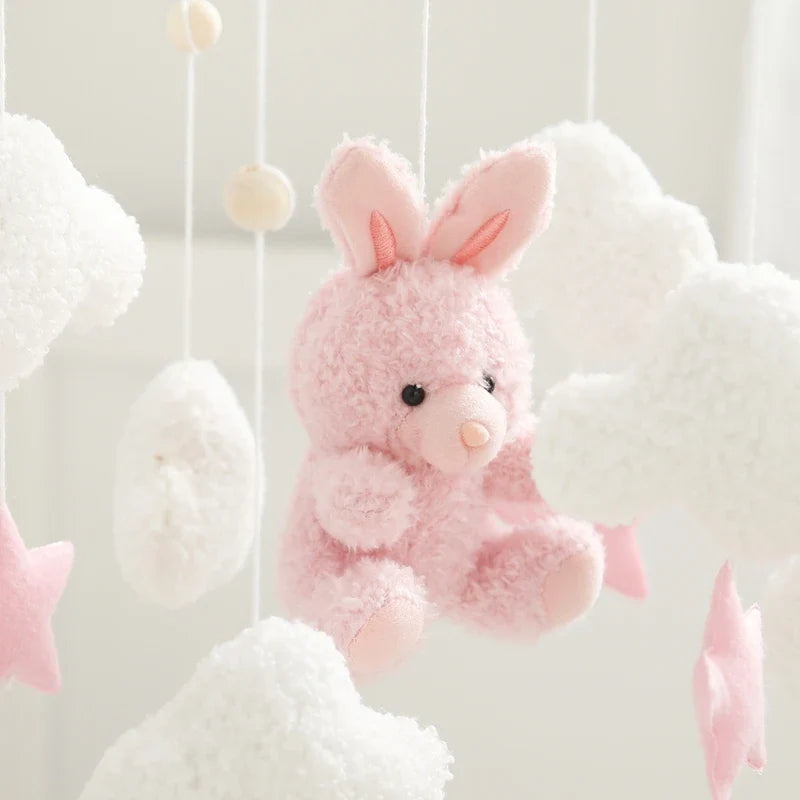 Baby Crib Mobile Wooden Nursery Newborn Sensory Toys