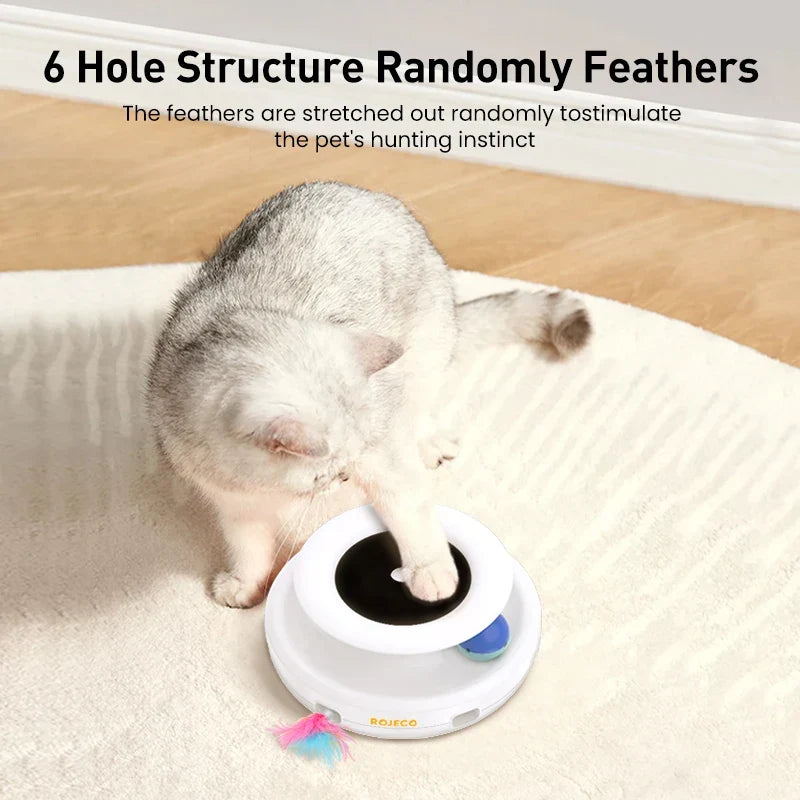Interactive Cat Toy Automatic Feather And Ball 2 In 1 Electronic Play Station Fall 2025 Hands Free Exercise