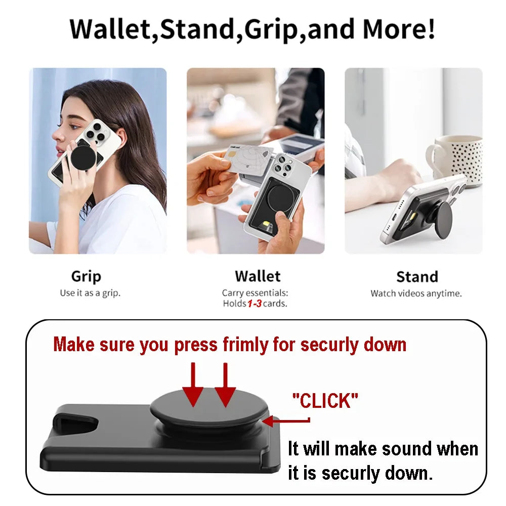 Magnetic Wallet With Expanding Grip For Phones Universal Card Holder Case Anti Scratch And Dustproof Back To School 2026