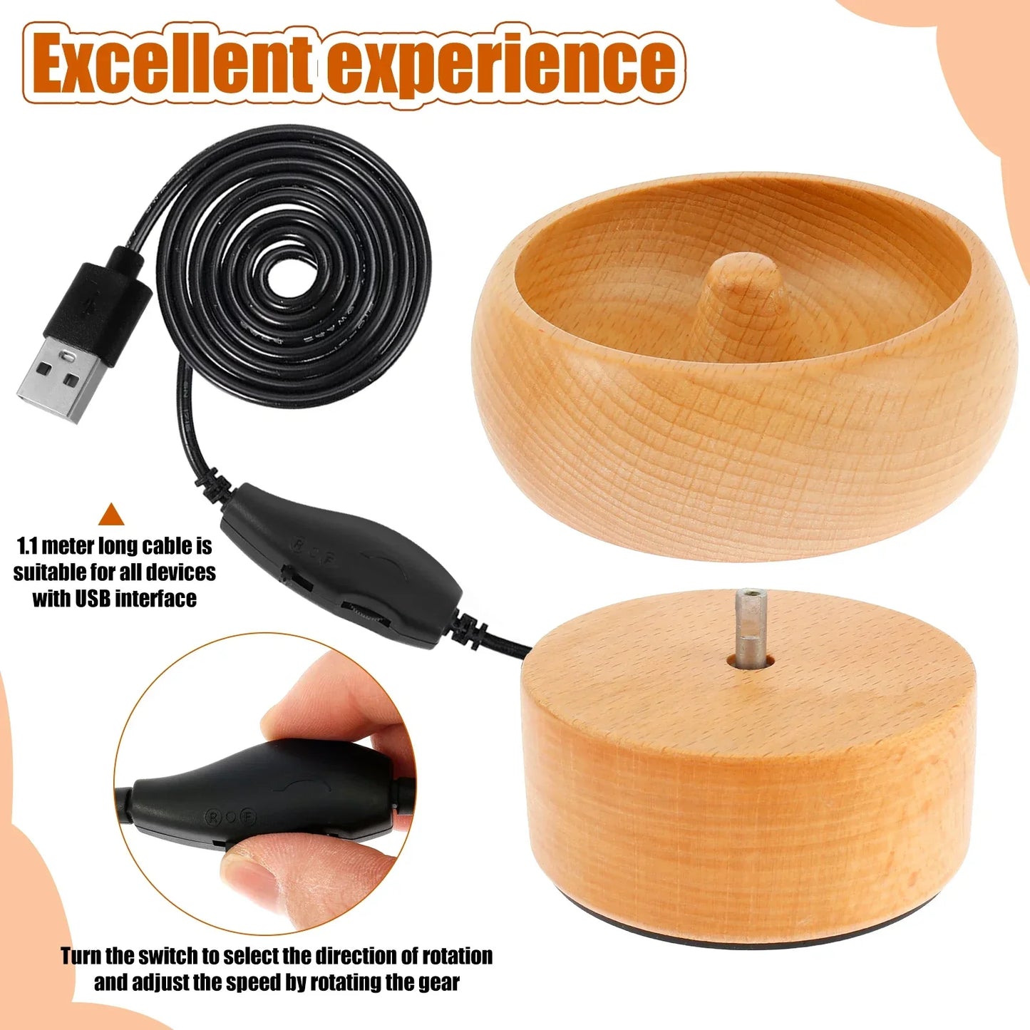Bead Stringing Machine Electric Wooden Spinner Craft Tool Back To School 2025 Quick Bracelet Necklace Maker