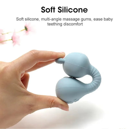 Silicone Rabbit Teether Rattle Newborn Sensory Toys