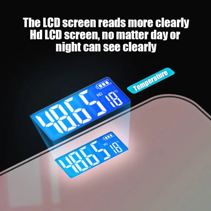 Smart Gradient Glass Body Scale With LCD Digital Display
