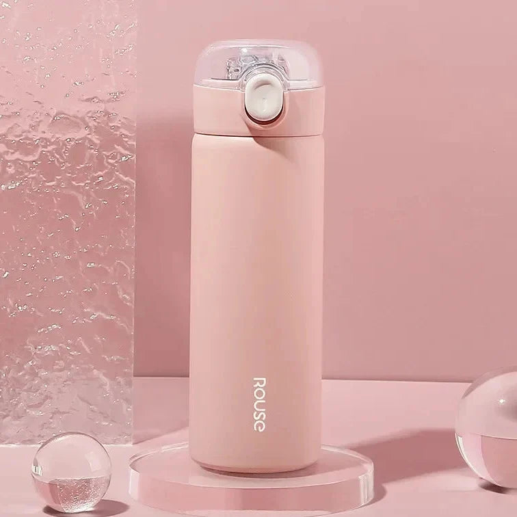 380ml Stainless Steel Vacuum Flask With Straw Girls Thermos