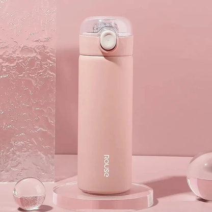 380ml Stainless Steel Vacuum Flask With Straw Girls Thermos
