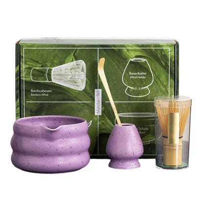 Matcha Set Porcelain Bowl Whisk Spoon Stand Gift Japanese
