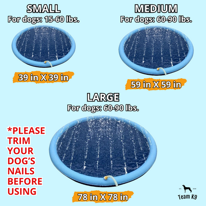 Dog Splash Pad Inflatable Fountain For Pets Summer 2025 Backyard Water Toy Non Slip Portable