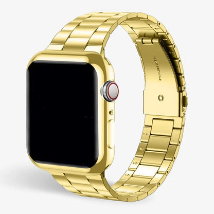 Stainless Steel Watch Band With Protective Case Secure Fit