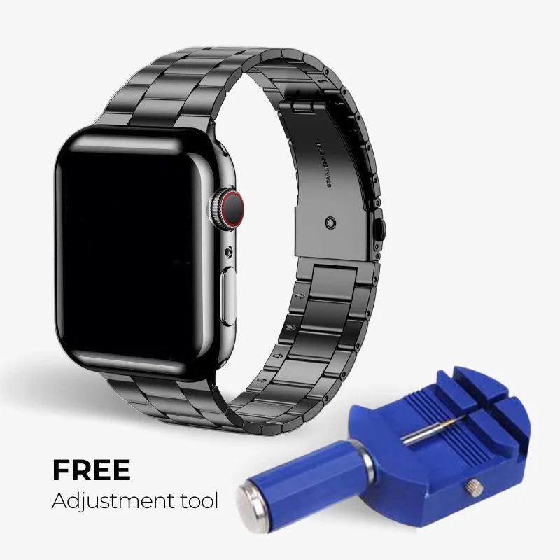 Stainless Steel Watch Band With Protective Case Secure Fit