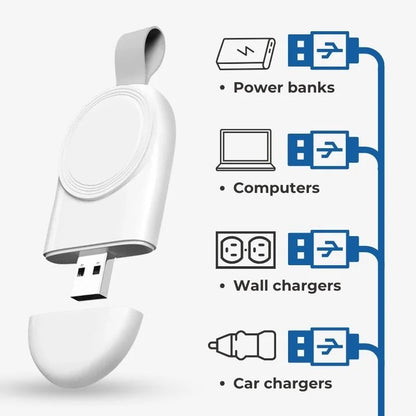 USB Watch Charger Compact Magnetic Dock Travel 2025