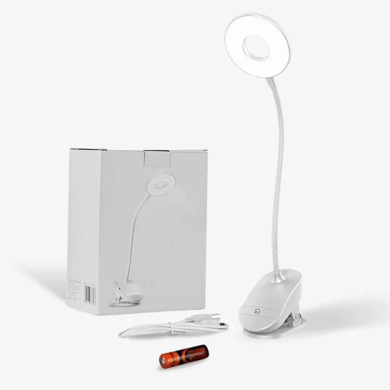 Wireless Desk Clip Lamp With Ring Light Soft Eye Care