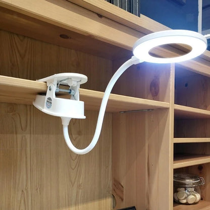 Wireless Desk Clip Lamp With Ring Light Soft Eye Care