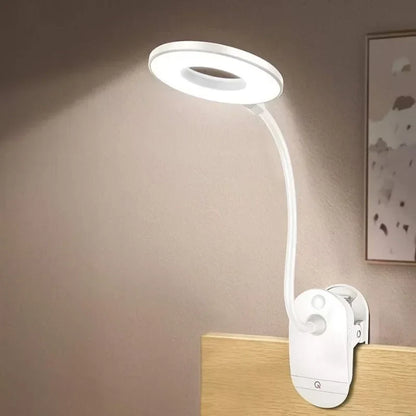 Wireless Desk Clip Lamp With Ring Light Soft Eye Care