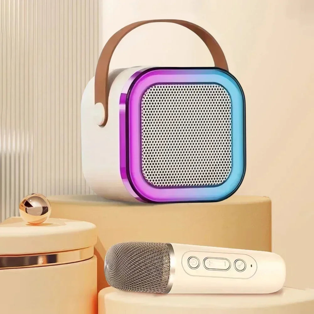 Portable Bluetooth Karaoke Machine with Wireless Microphones - Fun Family Singing Gift