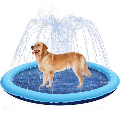 Dog Splash Pad Inflatable Fountain For Pets Summer 2025 Backyard Water Toy Non Slip Portable