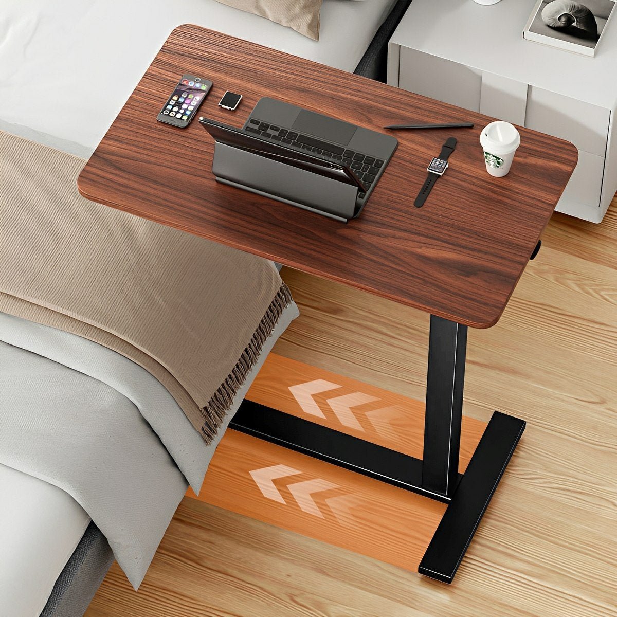Adjustable Mobile Bed Table – Standing & Laptop - Flare Shack