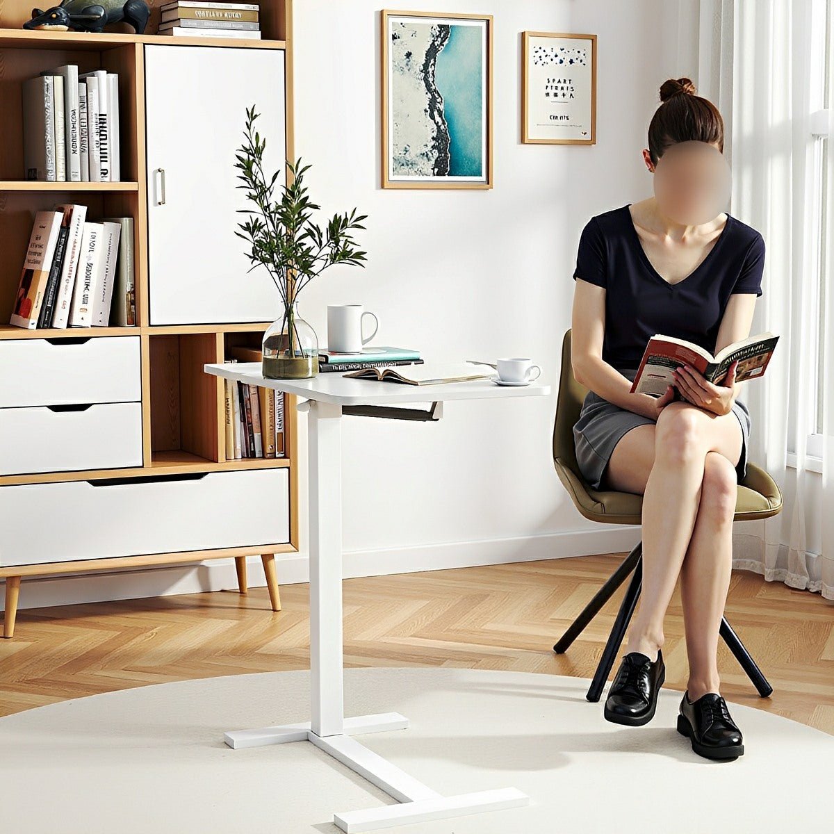 Adjustable Overbed Table on Wheels – Tilting - Flare Shack