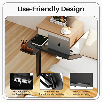 Adjustable Overbed Table on Wheels – Tilting
