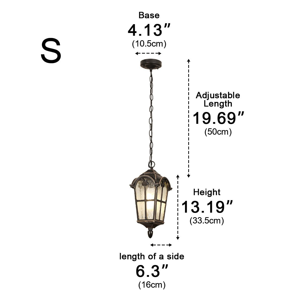 Ancient Rome Rustic Cross Waterproof Outdoor LED Lantern Pendant Lights