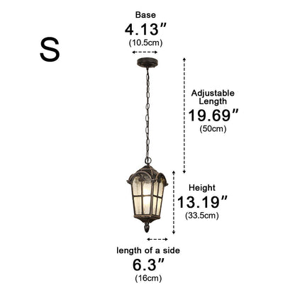 Ancient Rome Rustic Cross Waterproof Outdoor LED Lantern Pendant Lights