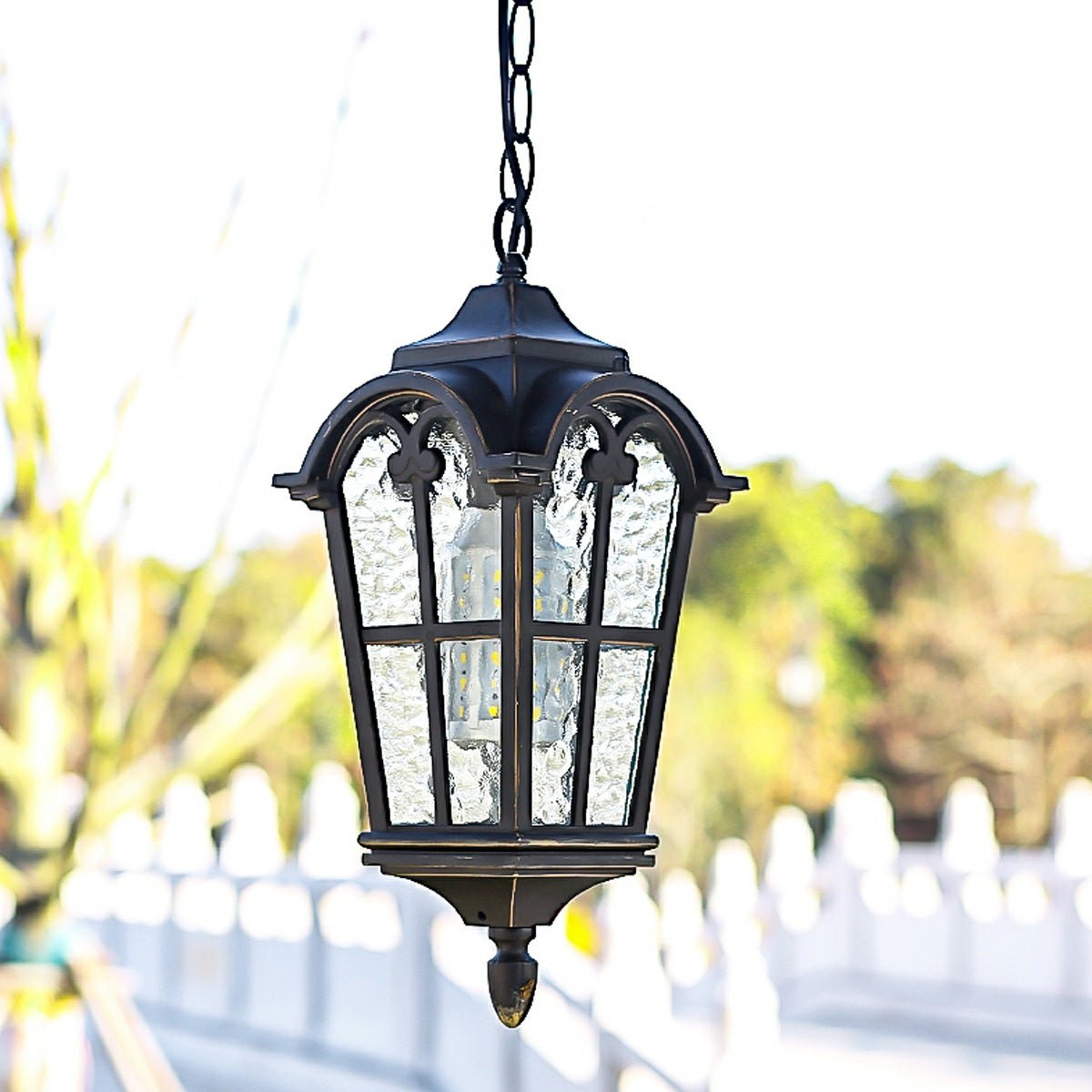 Ancient Rome Rustic Cross Waterproof Outdoor LED Lantern Pendant Lights