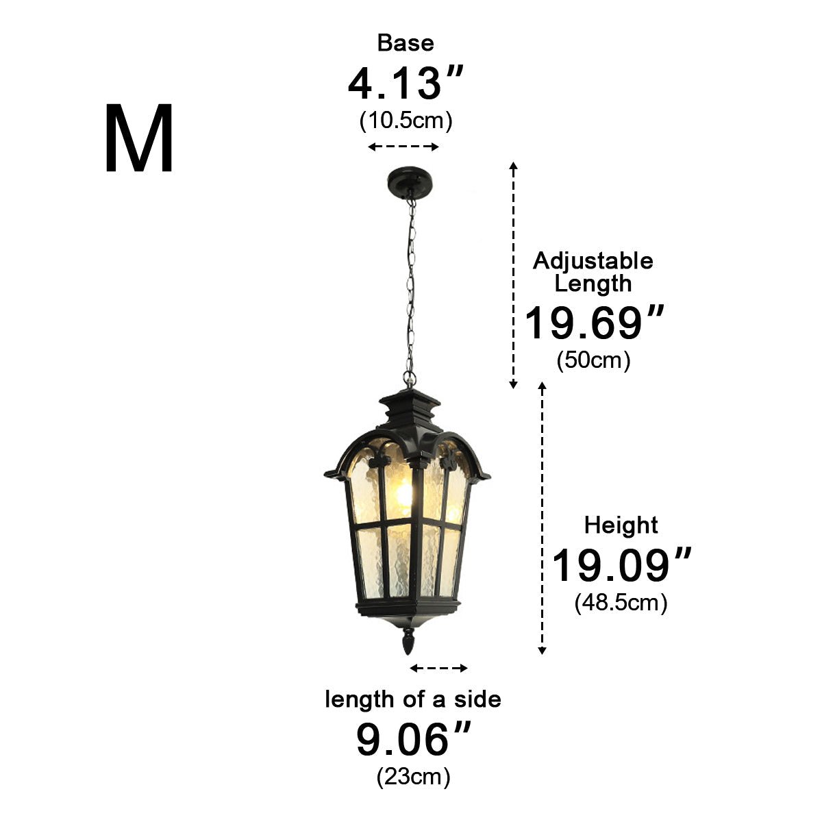 Ancient Rome Rustic Cross Waterproof Outdoor LED Lantern Pendant Lights