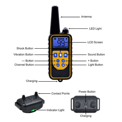 Electric dog training collar 800M Range