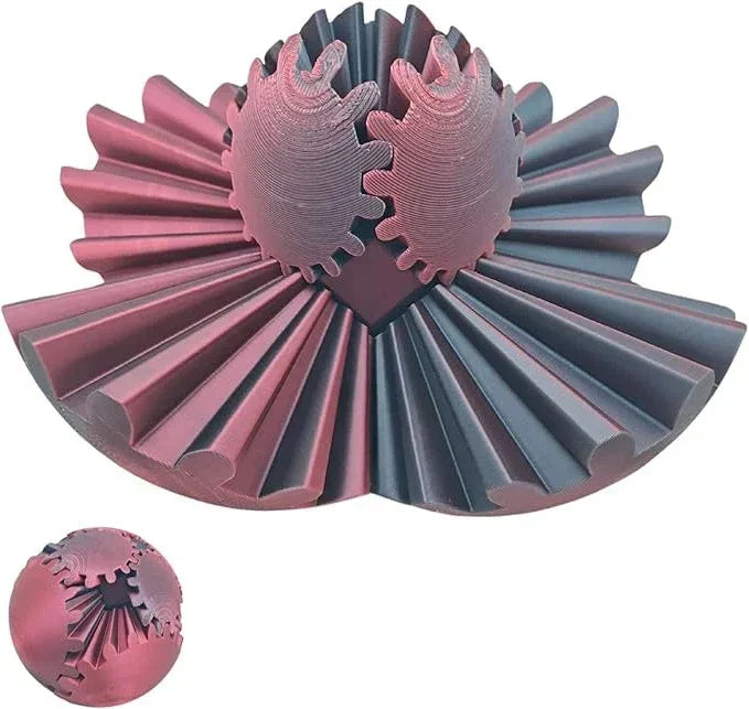 Fidget Gear Ball Steampunk 3D Printed Stress Relief