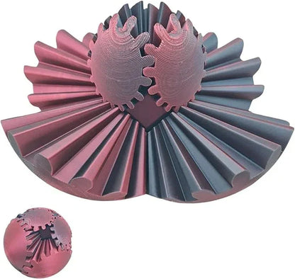 Fidget Gear Ball Steampunk 3D Printed Stress Relief