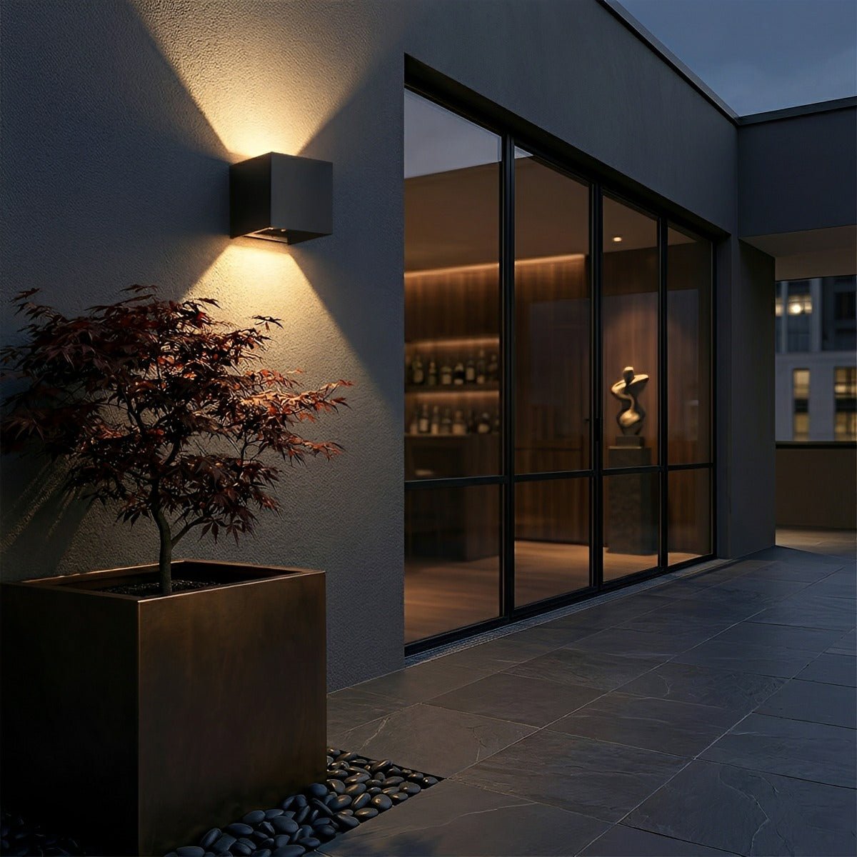 Black Adjustable Up And Down LED Lighting Exterior Porch Lights - Flare Shack