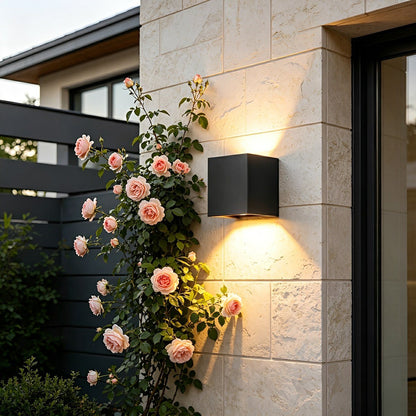 Black Adjustable Up And Down LED Lighting Exterior Porch Lights - Flare Shack