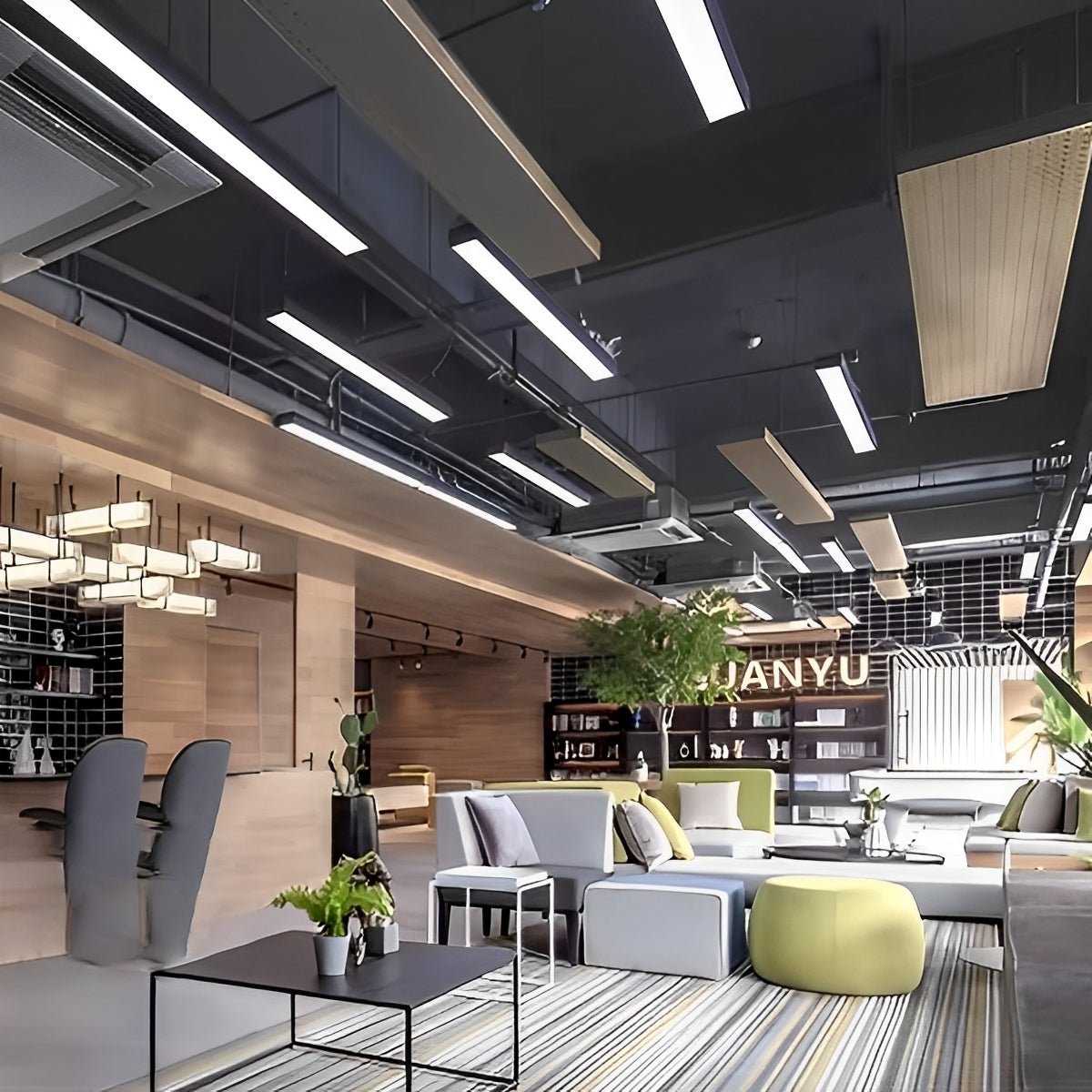 Black LED Recessed Hanging Linear Light - Flare Shack